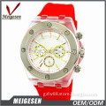 Custom logo wristwatches different colors accpetable plastic case watch men